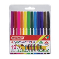 Набор фломастеров Пифагор Веселая такса, 151397, 12 цветов