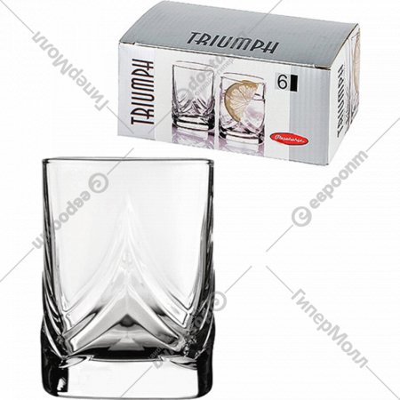 Комплект стаканов для виски «Pasabahce» Триумф, 6 штук, 60 мл