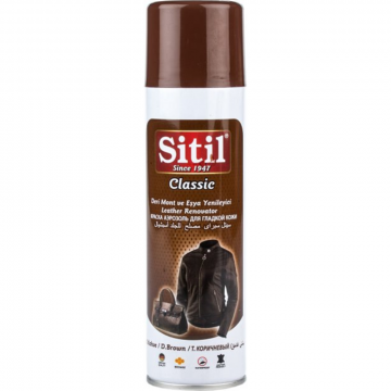 Краска-спрей для гладкой кожи «Sitil» темно-коричневый, 250 мл
