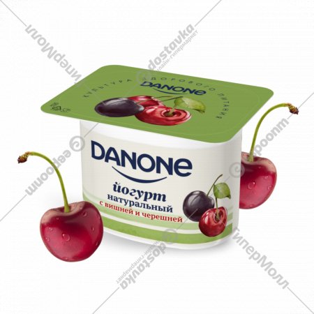 Йогурт «Danone» с вишней и черешней, 2.9%, 110 г