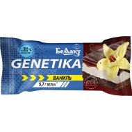 Творожный десерт Genetika пирожное с ароматом ванили в глазури на бисквите, 5%, 60 г