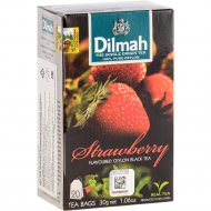 Чай черный «Dilmah» с ароматом клубники, 20х1.5 г