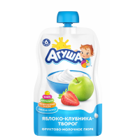

Пюре "АГУША" (ябл/клубника/творог) 90г