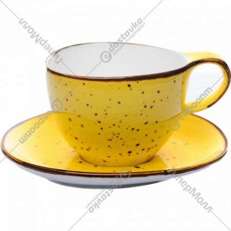 Чашка с блюдцем «Elrington» Дыня, 206-55039, 12.3х9.4х7 см