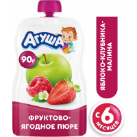 

Пюре "АГУША" (ябл/клубника/малина) 90г