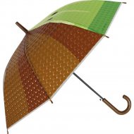 Зонт-трость «Михи-Михи» Киви с 3D эффектом, коричневый, 80 см