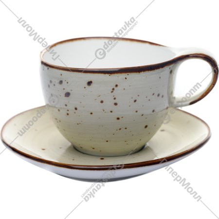 Чашка с блюдцем «Elrington» Хорека графит, 206-55030, 12.3х9.4х7 см