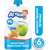 

Пюре "АГУША" (ябл/творог,вкус печен.)90г