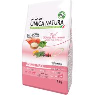 Корм для собак «Gheda Petfood» Unica Natura Maxi, лосось/рис, 12 кг