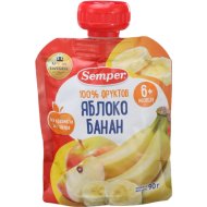 Пюре фруктовое «Semper» яблоко-банан, 90 г