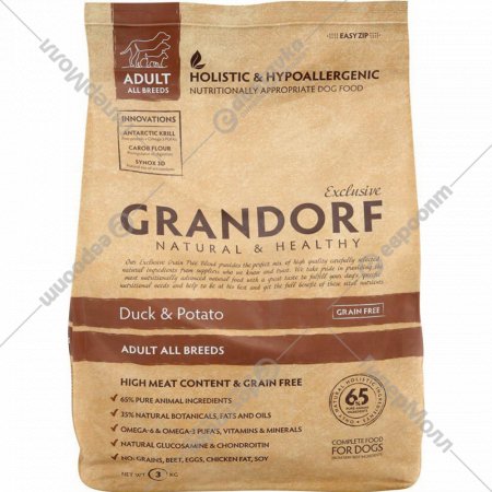 Корм для собак «Grandorf» Adult, Duck&Potato, 3 кг