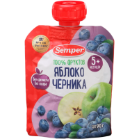 

Пюре "Semper"(яблоко-черника) 90г