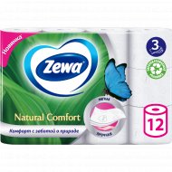 Бумага туалетная «Zewa» Natural Comfort, 3 слоя, 12 шт