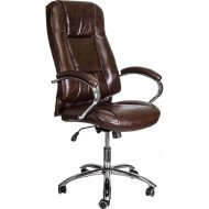 Компьютерное кресло «AksHome» King A, натуральная кожа, темно-коричневый