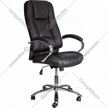Компьютерное кресло «AksHome» King A, натуральная кожа, черный