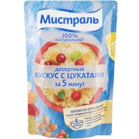 

Гарнир"МИСТРАЛЬ"(дес.Кускус с цук.)230г