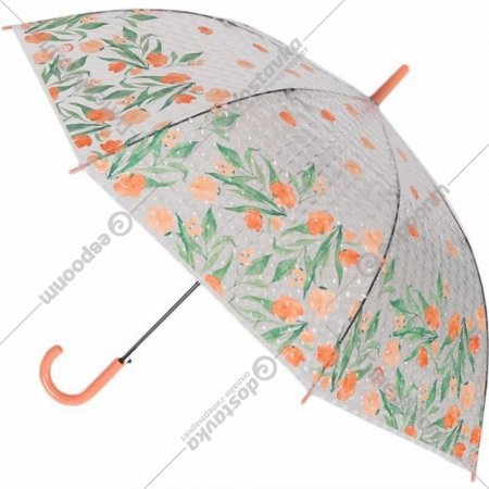 Зонт-трость «Михи-Михи» Цветочки с 3D эффектом, оранжевый, 80 см