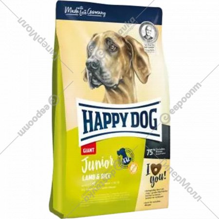Корм для собак «Happy Dog» Junior Giant, Lamb&Rice, 60596, 15 кг