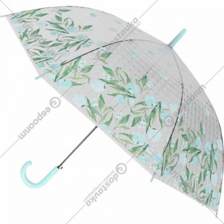 Зонт-трость «Михи-Михи» Цветочки с 3D эффектом, голубой, 80 см