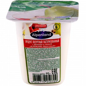 Йо­гурт­ный про­дукт «Ehrmann» Аlpenland, фрук­то­вый, 0.3%, 95 г