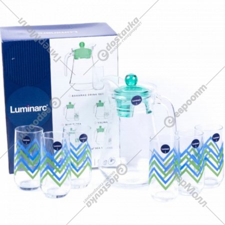 Набор для напитков «Luminarc» Sea Waves, 7 предметов