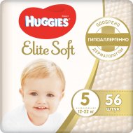 Подгузники «Huggies» Elite Soft, размер 5, 12-22 кг, 56 шт.