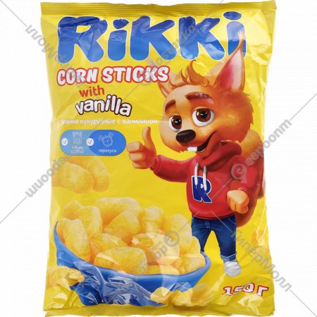 Кукурузные палочки «Rikki» сладкие, 150 г