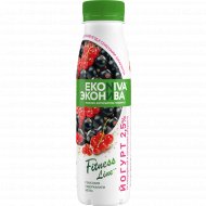 Йогурт питьевой «ЭкоНива» Fitness Line, смородина с семенами амаранта, 2.5%, 300 г