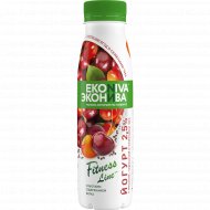Йогурт питьевой «ЭкоНива» Fitness Line, вишня-черешня с семенами чиа, 2.5%, 300 г