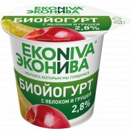 Биойогурт «ЭкоНива» вязкий, яблоко-груша, 2,8%, 125 г