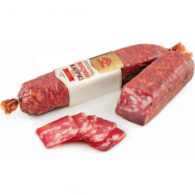 Колбаса сырокопченая «Мясной каприз» высший сорт, 1 кг, фасовка 0.3 - 0.65 кг