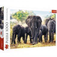 Пазл «Trefl» Африканские слоны, 10442, 1000 элементов