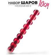 Набор новогодних шаров «Ausini» HE20248-69-5, красный, 10 см, 9 шт