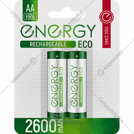 Аккумулятор «Energy» Eco NIMH-2600-HR6/2B АА, 104989