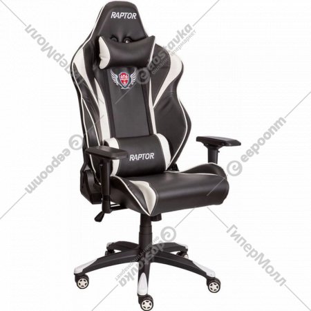 Компьютерное кресло «AksHome» Raptor, экокожа, черный/белый