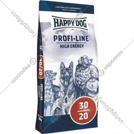 Корм для собак «Happy Dog» Profi-Line High Energy, птица, 30/20, 20 кг