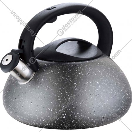 Чайник со свистком «Hitt» Starlight, H01034, серый мрамор, 3 л