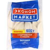 

Вареники"ЭКОНОМ МАРКЕТ"(карт./грибы)600г