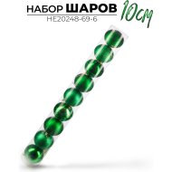 Набор новогодних шаров «Ausini» HE20248-69-6, зеленый, 10 см, 9 шт