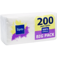 

Салфетки бум."SIPTO"(Big Pack,бел.)200шт