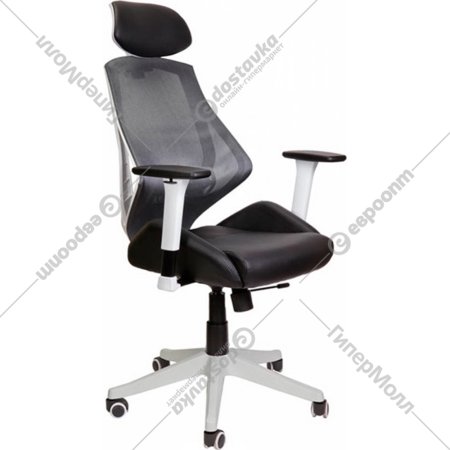 Компьютерное кресло «AksHome» Space, экокожа/ткань-сетка, черный/серый