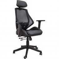 Компьютерное кресло «AksHome» Space, экокожа/ткань-сетка, черный/черный