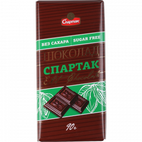 Шоколад «Спартак» горький, 72%, 90 г