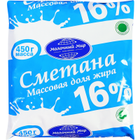 

Сметана (16% пленка)Молочный Мир 0.45кг