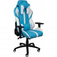 Компьютерное кресло «AksHome» Sprinter, экокожа, голубой/белый