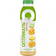 Йогурт питьевой «Оптималь» манго-ананас, 2%, 415 г