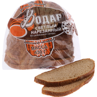 

Хлеб "ВОДАР" (светл,рез,уп) 0.43 кг