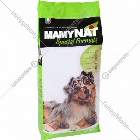 Корм для собак «MamyNat» Dog Adult Plus, злаки/курица/говядина, 20 кг