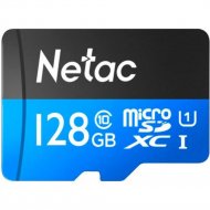 Карта памяти «Netac» MicroSDXC 128GB Class 10 UHS-I P500 Standard с адаптером, NT02P500STN-128G-R