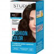 Крем-краска для волос «Studio Professional» Fashion Color, тон 3.0 темно-каштановый, 115 мл